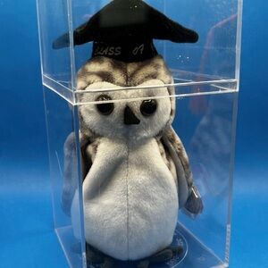Wiser the Owl class of '99, Ty Original Beanie Baby, 1999 Mint Condition TY Vtg